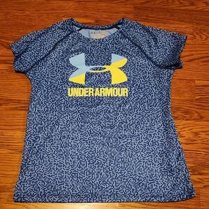 Under Armour Blue and Yellow Kids Shirt